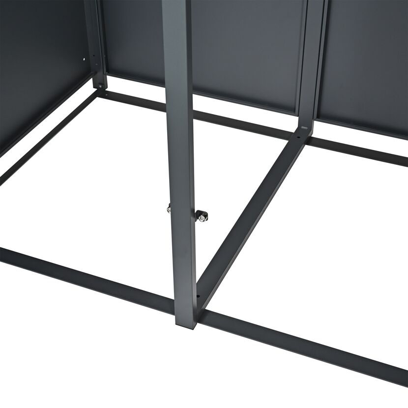 Mülltonnenbox 'Tonus 2' dunkelgrau/grau 132 x 80 x 116 cm
