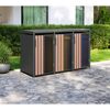 Mülltonnenbox 'Status 3' anthrazit/Holzoptik 198 x 80 x 116 cm
