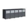 Mülltonnenbox 'Tonus 5' dunkelgrau/grau 330 x 80 x 116 cm