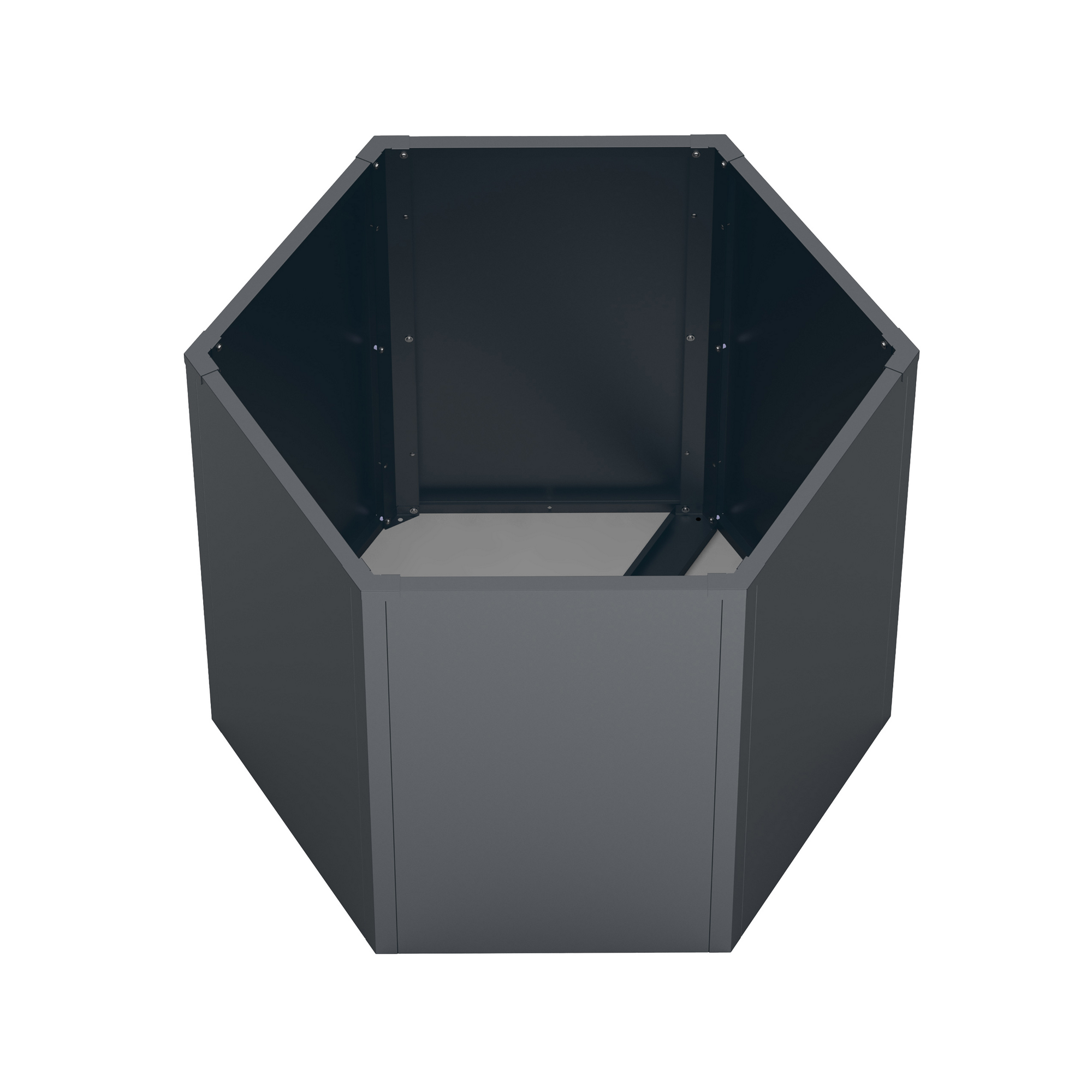Hochbeet 'Varia 77' Stahl sechseckig anthrazit Ø 100 x 77 cm