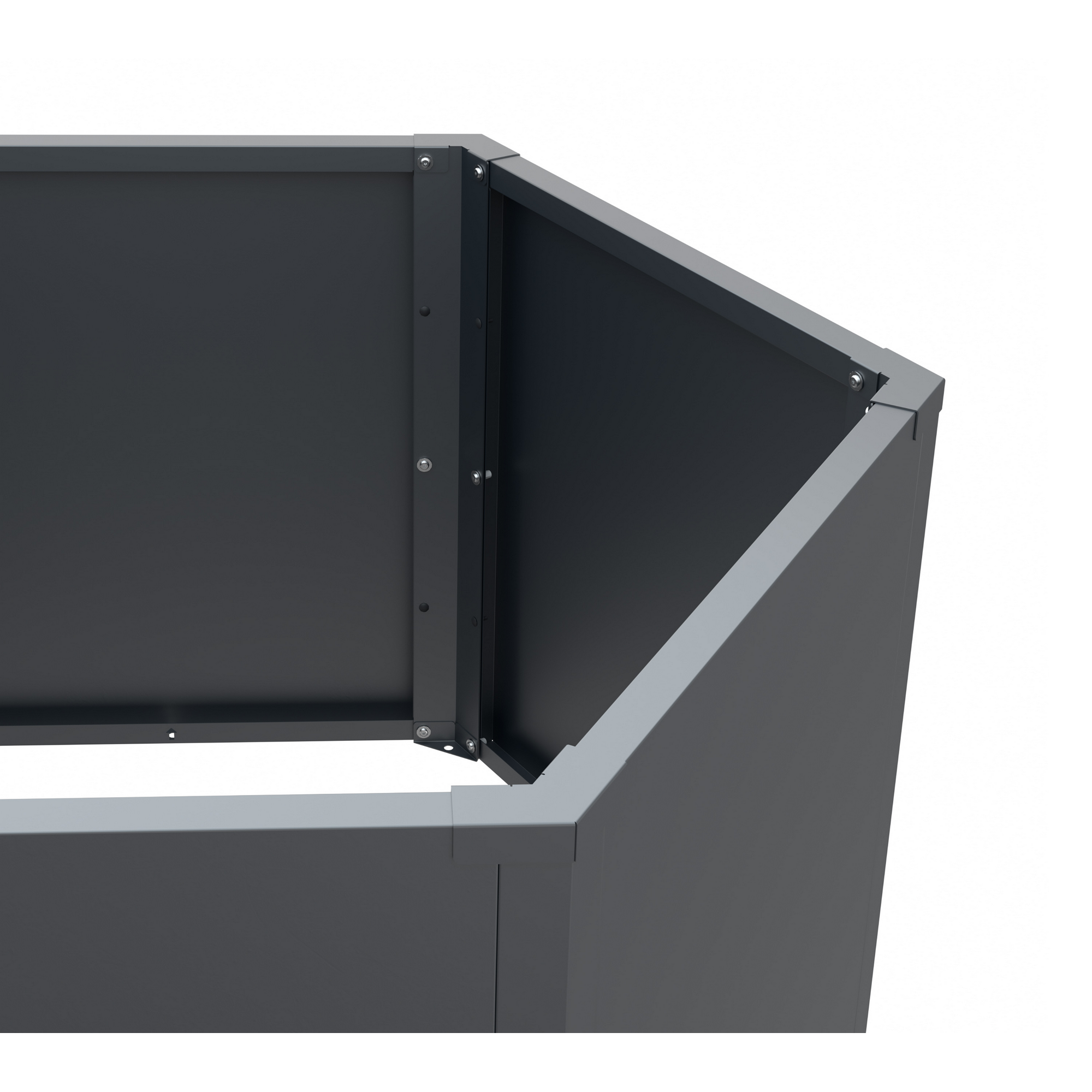 Hochbeet 'Varia 77' Stahl sechseckig anthrazit Ø 100 x 77 cm