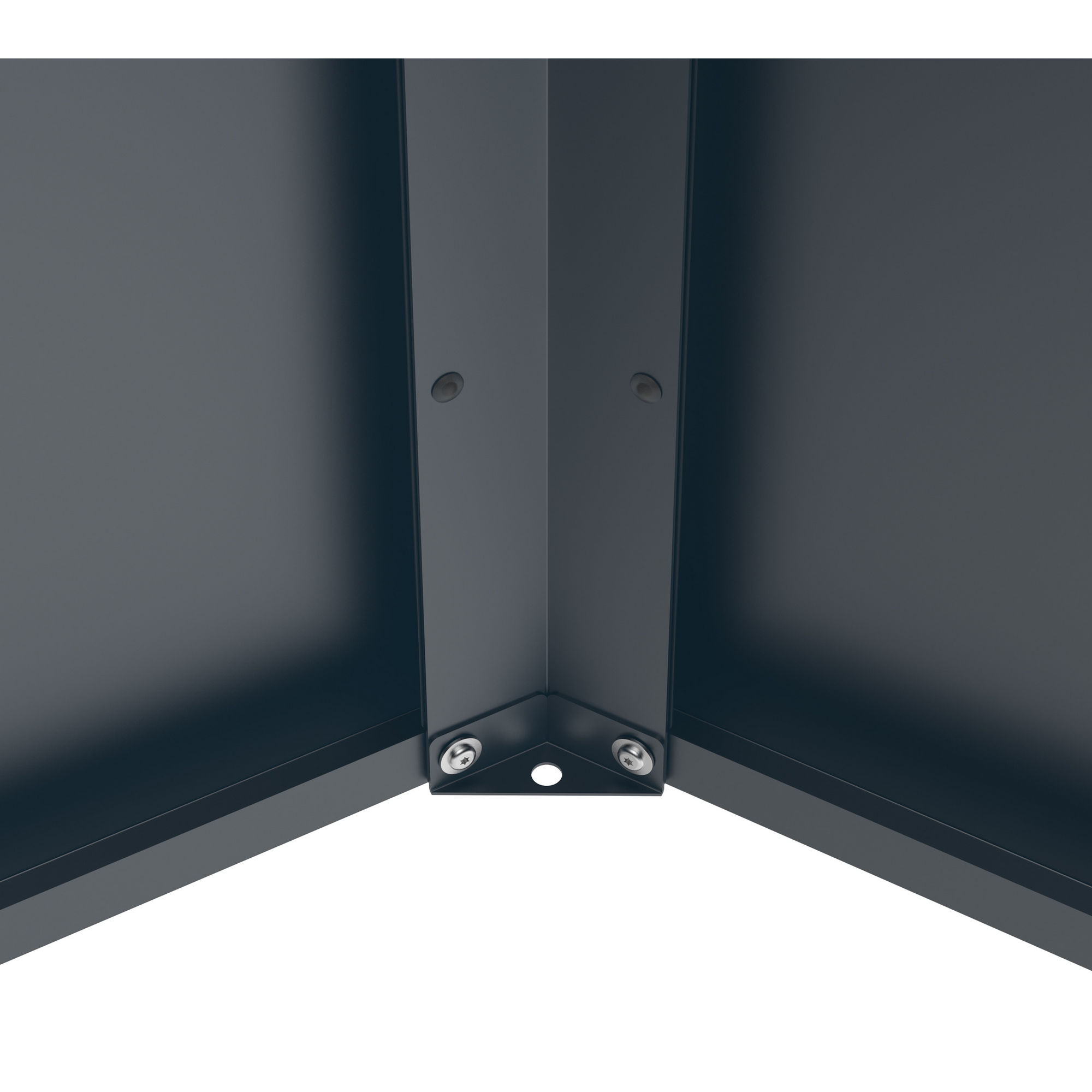 Hochbeet-Set 'Varia' Stahl sechseckig anthrazit Ø 100 x 52/77 cm, 2-teilig