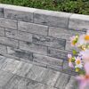 Mauerstein 'T-Wall Block' Beton weiß/schwarz 40 x 20 x 14 cm