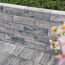Mauerstein 'T-Wall Block' Beton weiß/schwarz 40 x 20 x 14 cm