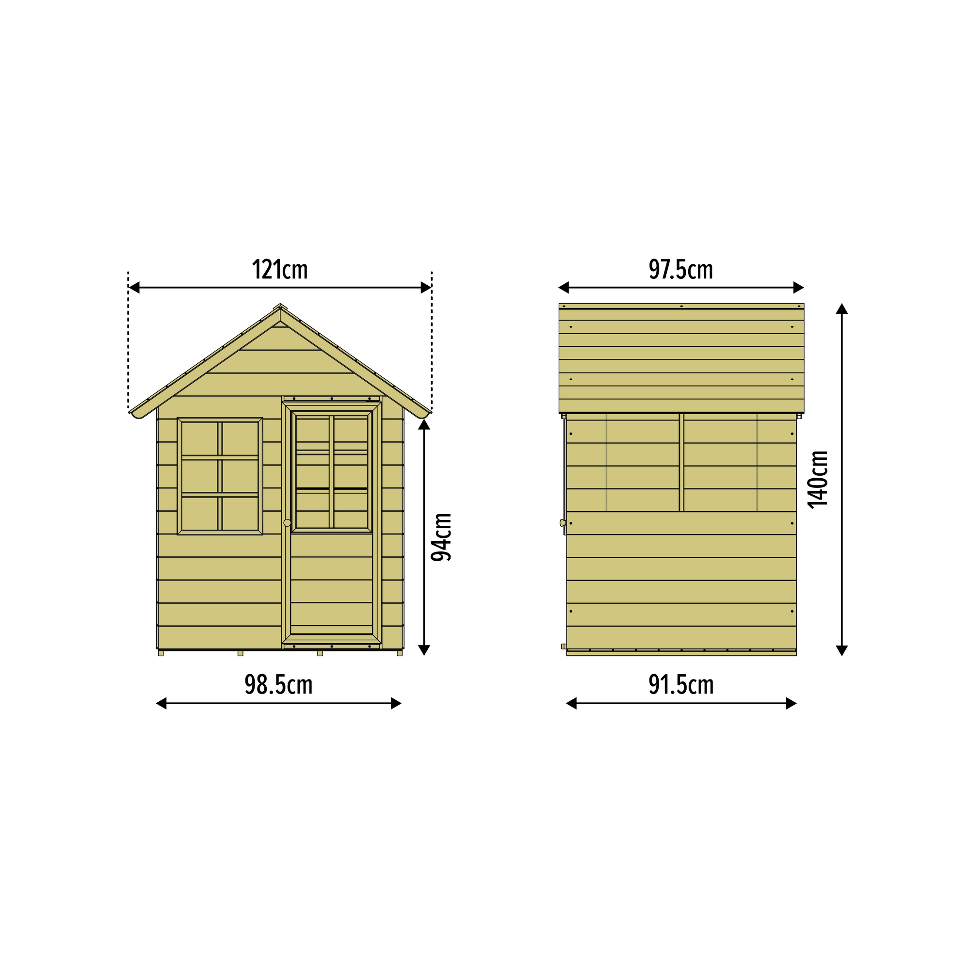 Spielhaus 'Holla' naturfarben 97,5 x 121 x 140 cm