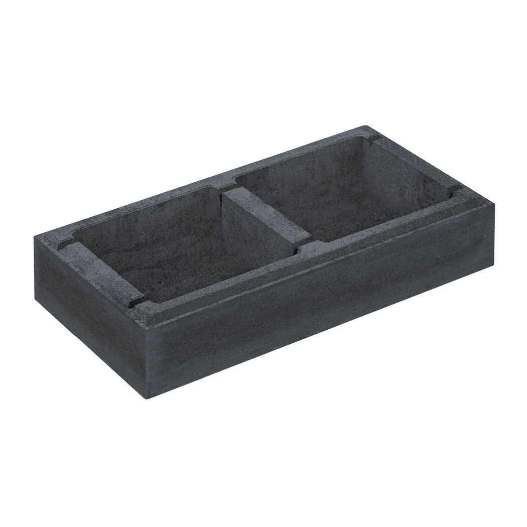 Mauerstein 'T-Wall Line' Beton basaltfarben 50 x 25 x 10 cm