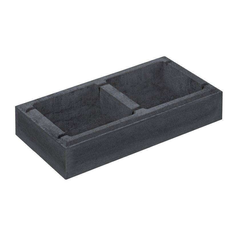 Mauerstein 'T-Wall Line' Beton basaltfarben 50 x 25 x 10 cm