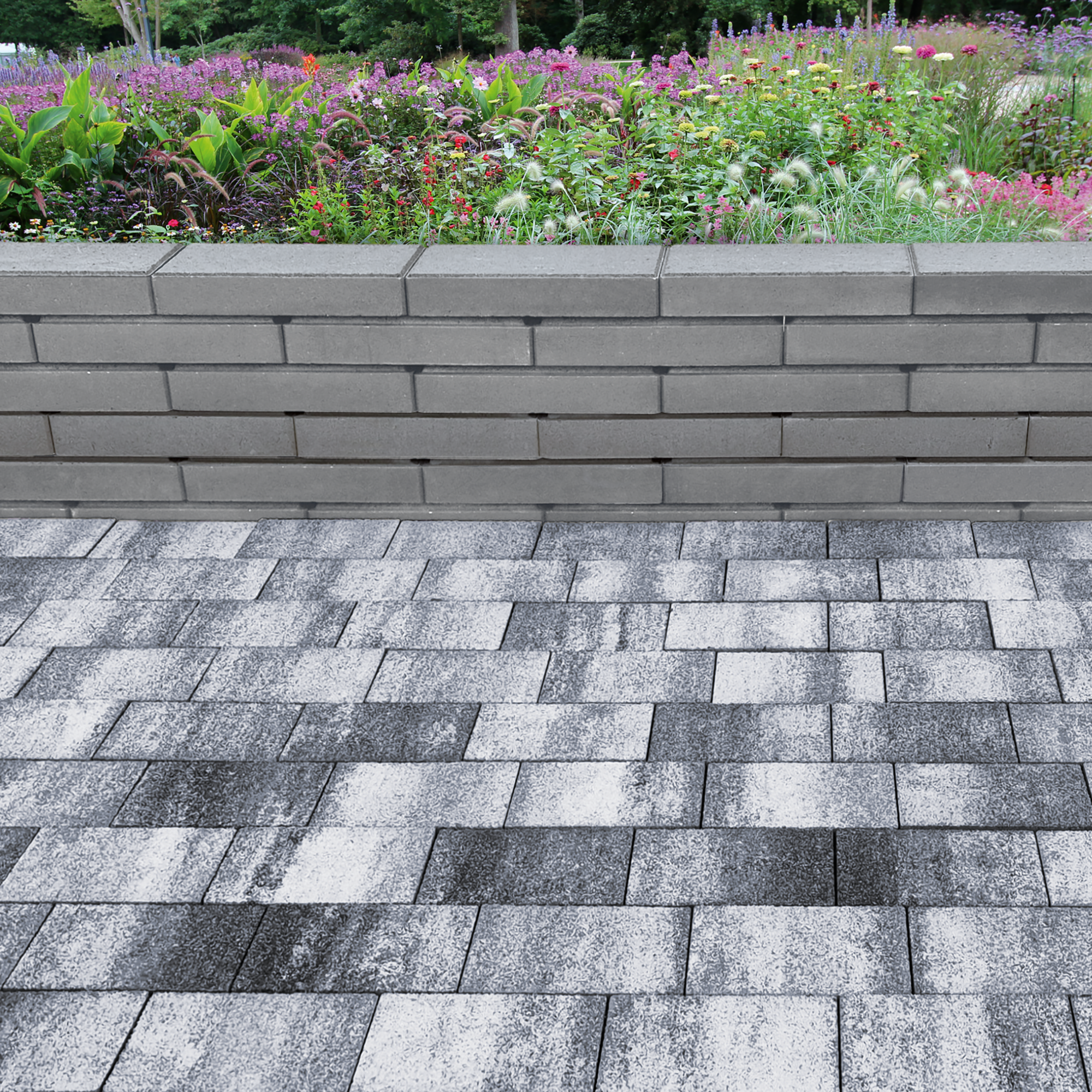 Mauerstein 'T-Wall Line' Beton grau 50 x 25 x 10 cm