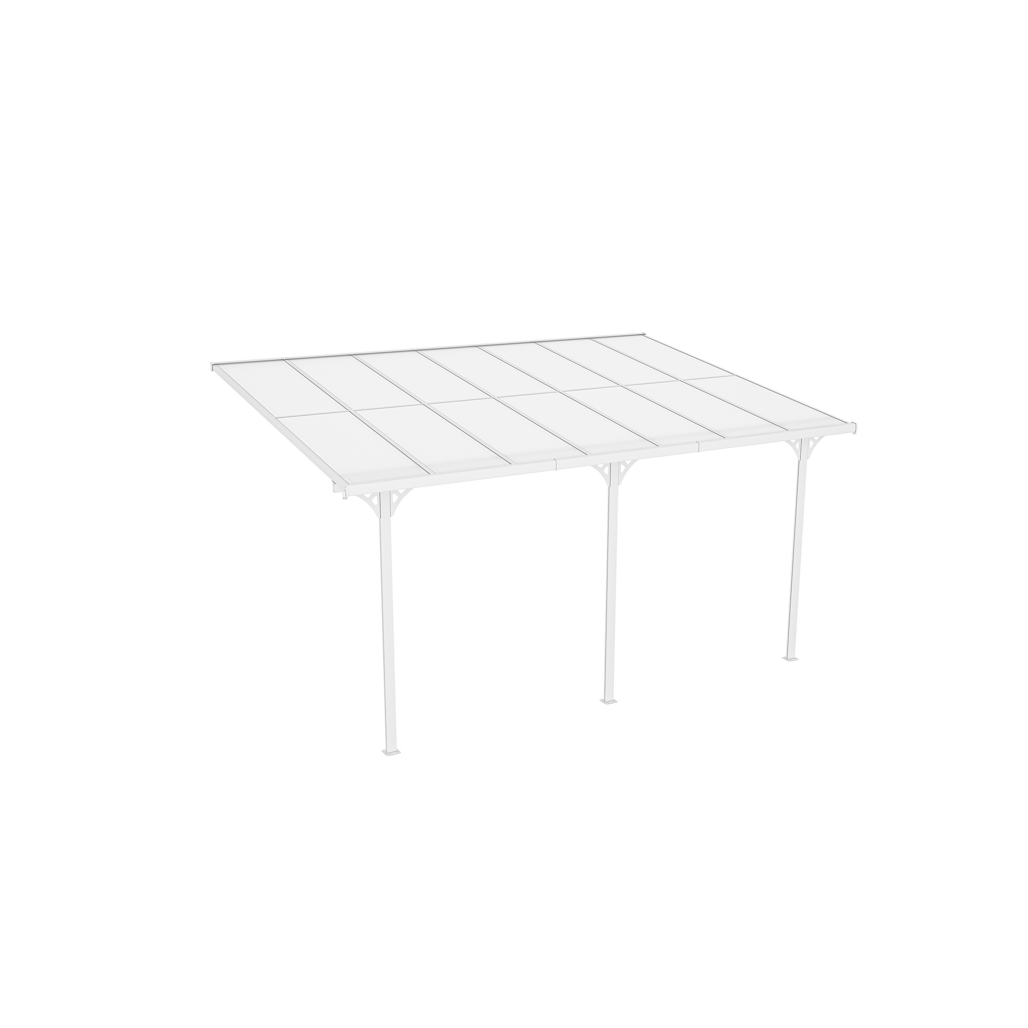 Terrassenüberdachung 'Bruce 435' Aluminium weiß 300 x 435 x 270 cm