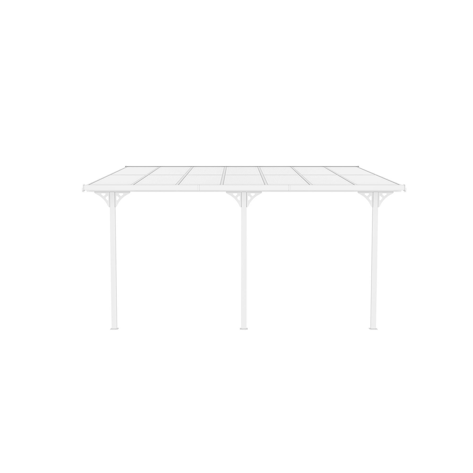 Terrassenüberdachung 'Bruce 435' Aluminium weiß 300 x 435 x 270 cm