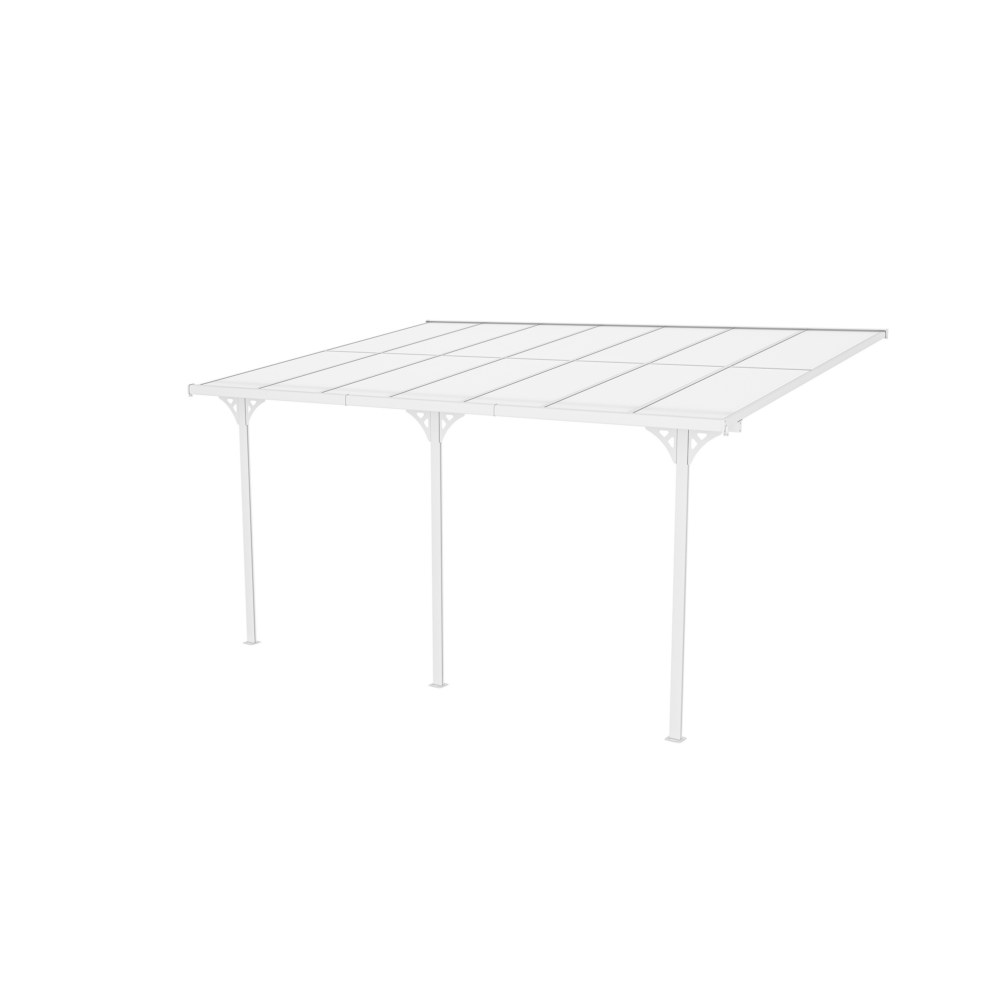 Terrassenüberdachung 'Bruce 435' Aluminium weiß 300 x 435 x 270 cm