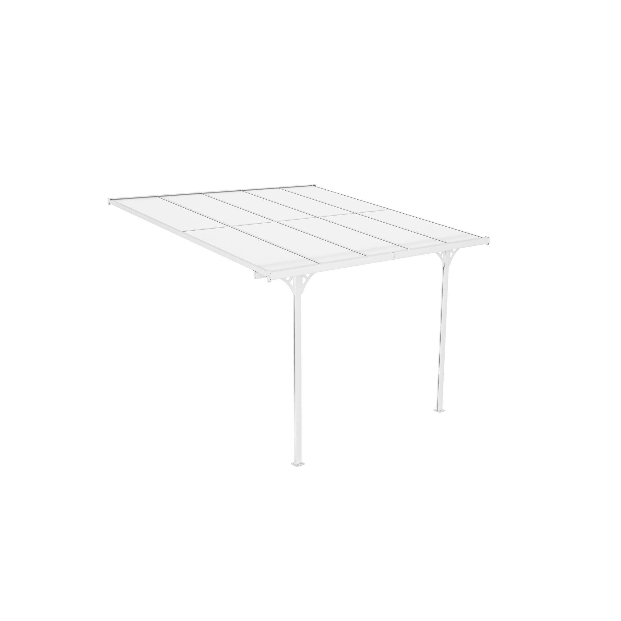 Terrassenüberdachung 'Bruce 313' Aluminium weiß 300 x 313 x 270 cm