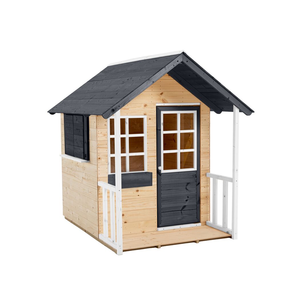Spielhaus 'Holli' naturfarben/schwarz 137 x 121 x 140 cm