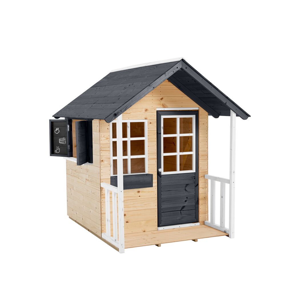 Spielhaus 'Holli' naturfarben/schwarz 137 x 121 x 140 cm