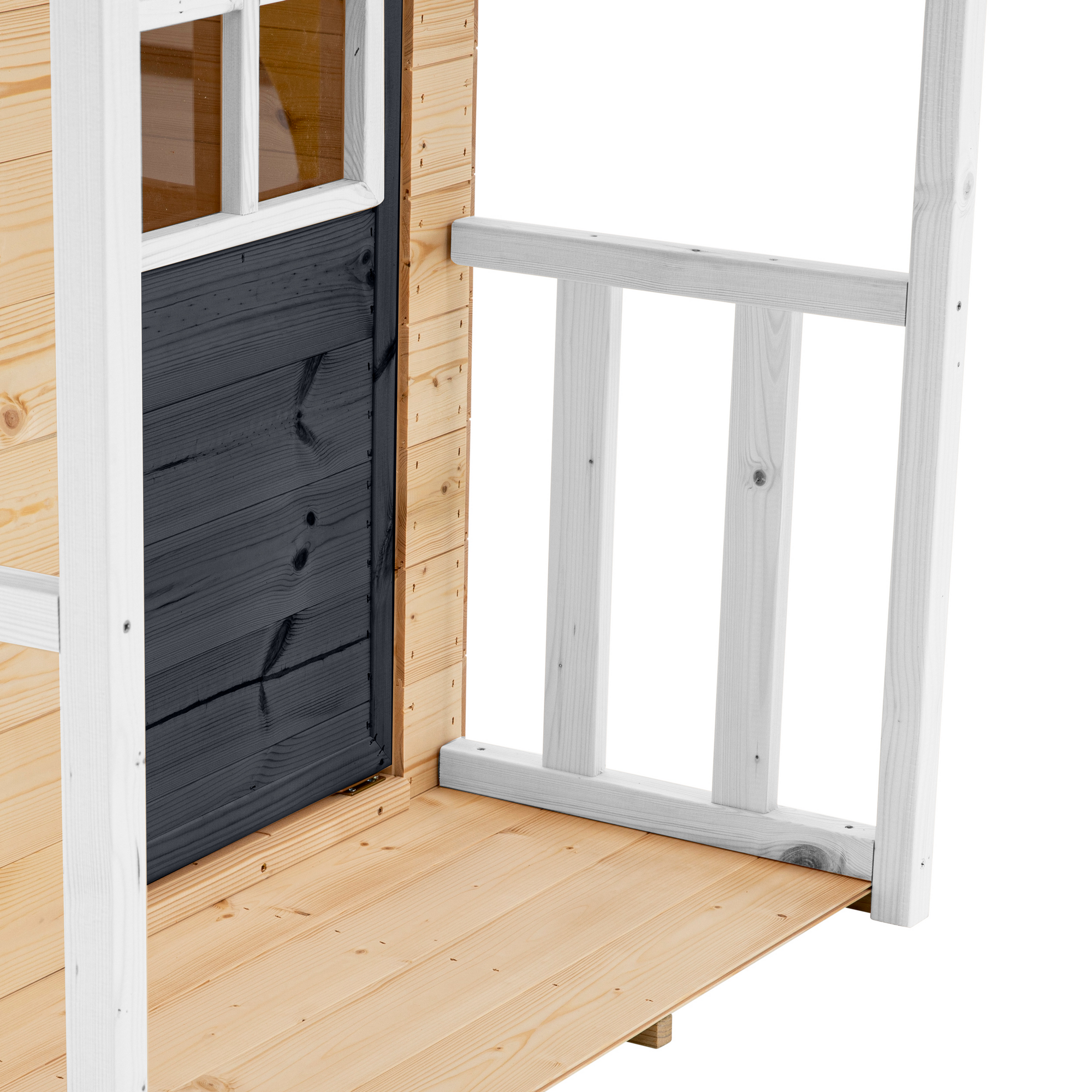 Spielhaus 'Holli' naturfarben/schwarz 137 x 121 x 140 cm