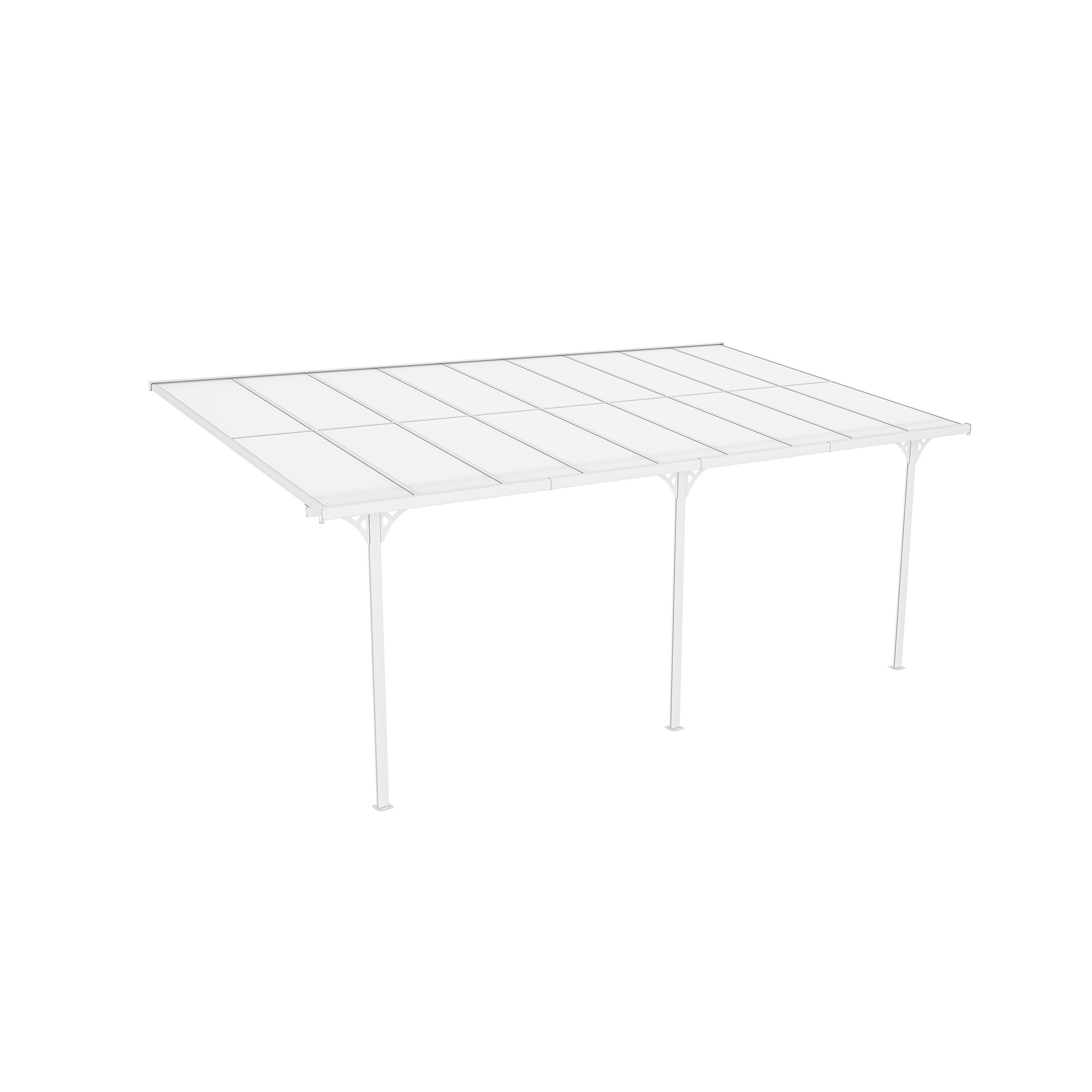 Terrassenüberdachung 'Bruce 556' Aluminium weiß 300 x 556 x 270 cm