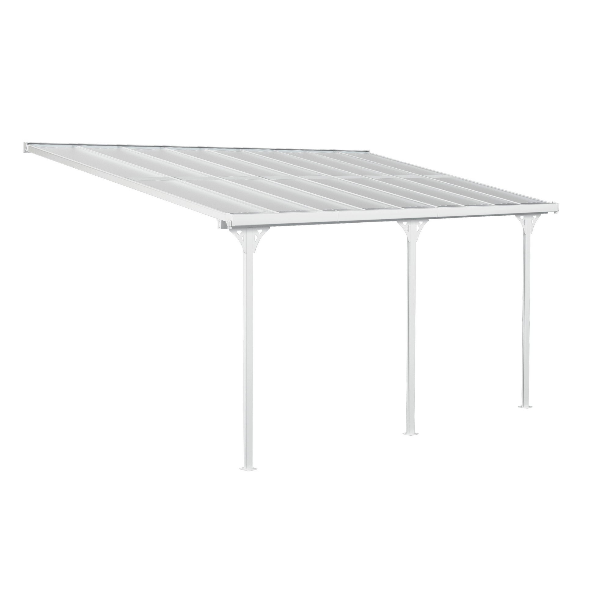 Terrassenüberdachung 'Bruce 556' Aluminium weiß 300 x 556 x 270 cm