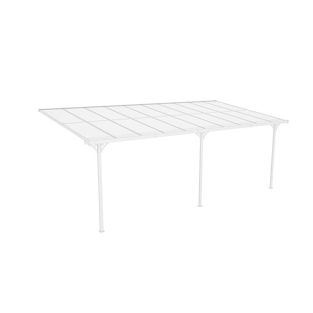 Terrassenüberdachung 'Bruce 617' Aluminium weiß 300 x 617 x 225 cm