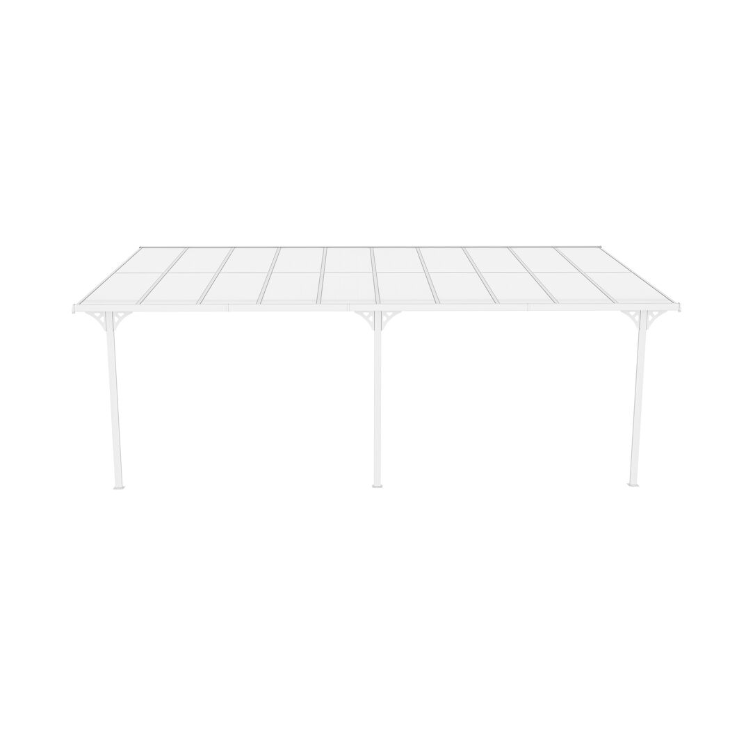 Terrassenüberdachung 'Bruce 617' Aluminium weiß 300 x 617 x 225 cm