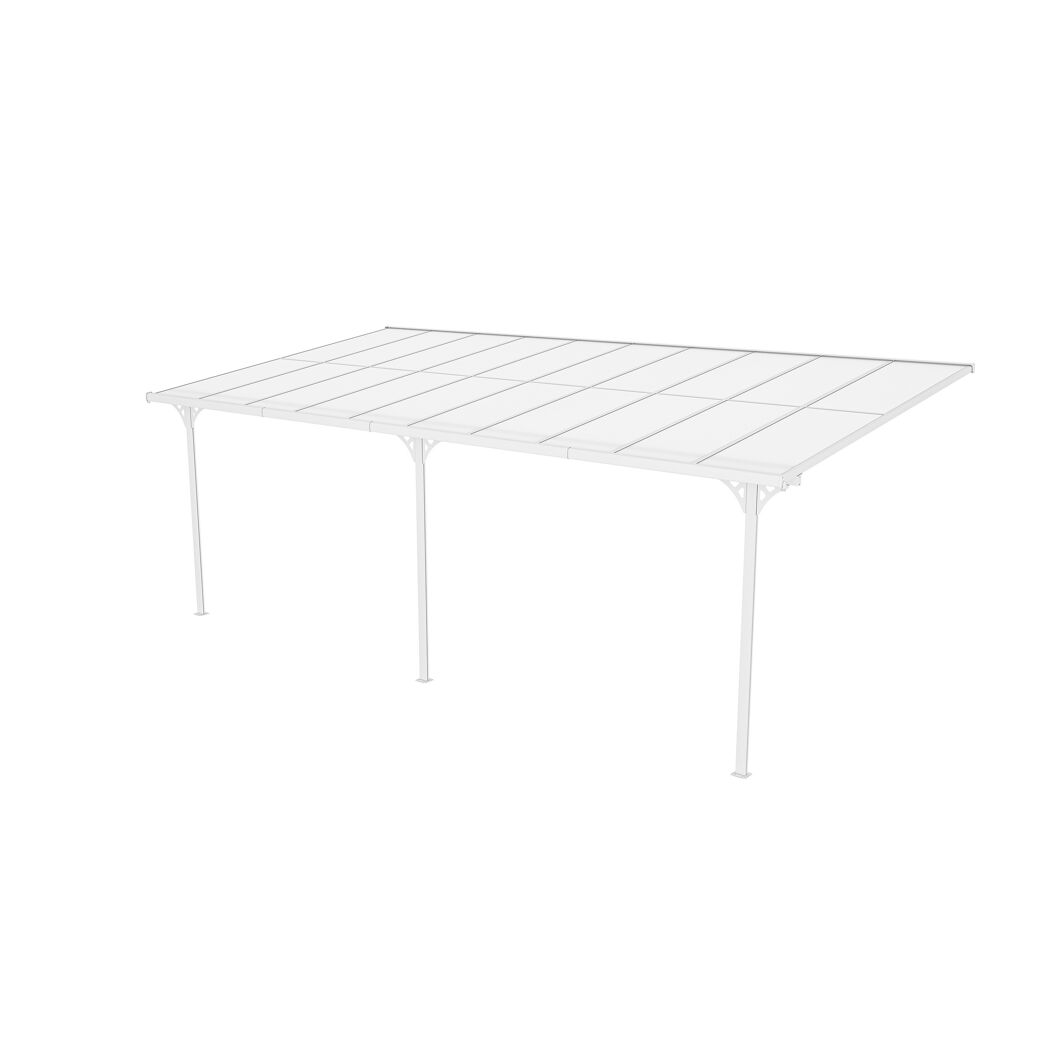 Terrassenüberdachung 'Bruce 617' Aluminium weiß 300 x 617 x 225 cm