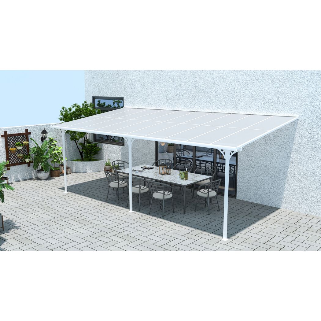Terrassenüberdachung 'Bruce 617' Aluminium weiß 300 x 617 x 225 cm