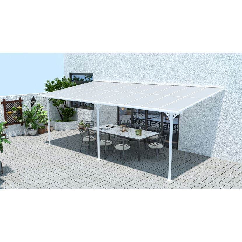 Terrassenüberdachung 'Bruce 617' Aluminium weiß 300 x 617 x 225 cm