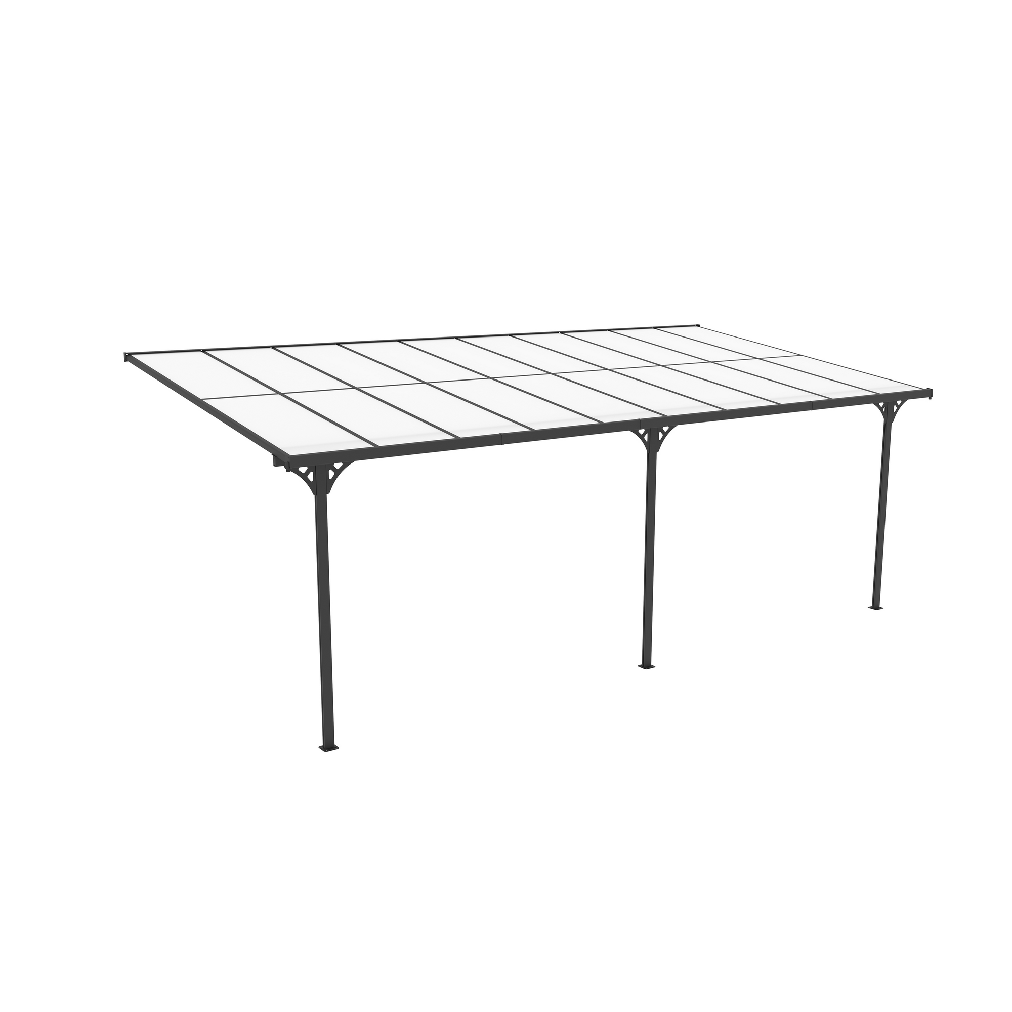 Terrassenüberdachung 'Bruce 617' Aluminium schwarz 300 x 617 x 270 cm