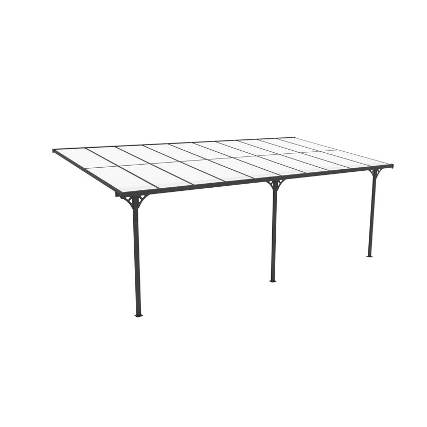 Terrassenüberdachung 'Bruce 617' Aluminium schwarz 300 x 617 x 270 cm