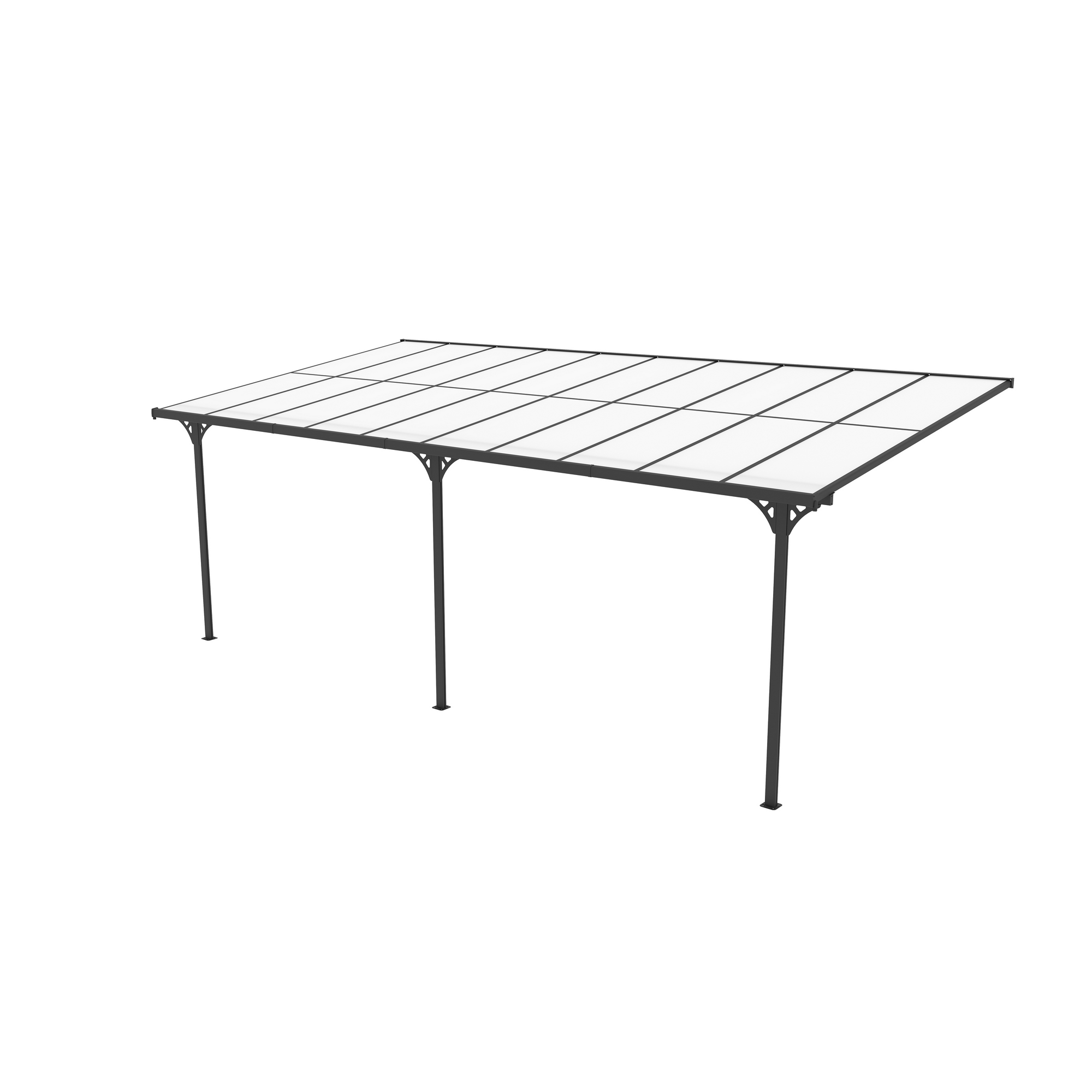 Terrassenüberdachung 'Bruce 617' Aluminium schwarz 300 x 617 x 270 cm