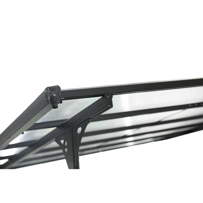 Terrassenüberdachung 'Bruce 617' Aluminium schwarz 300 x 617 x 270 cm