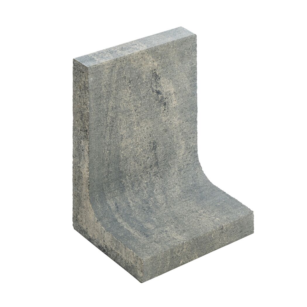 L-Stein Mini Beton weiß/schwarz 35 x 25 x 20 x 5 cm