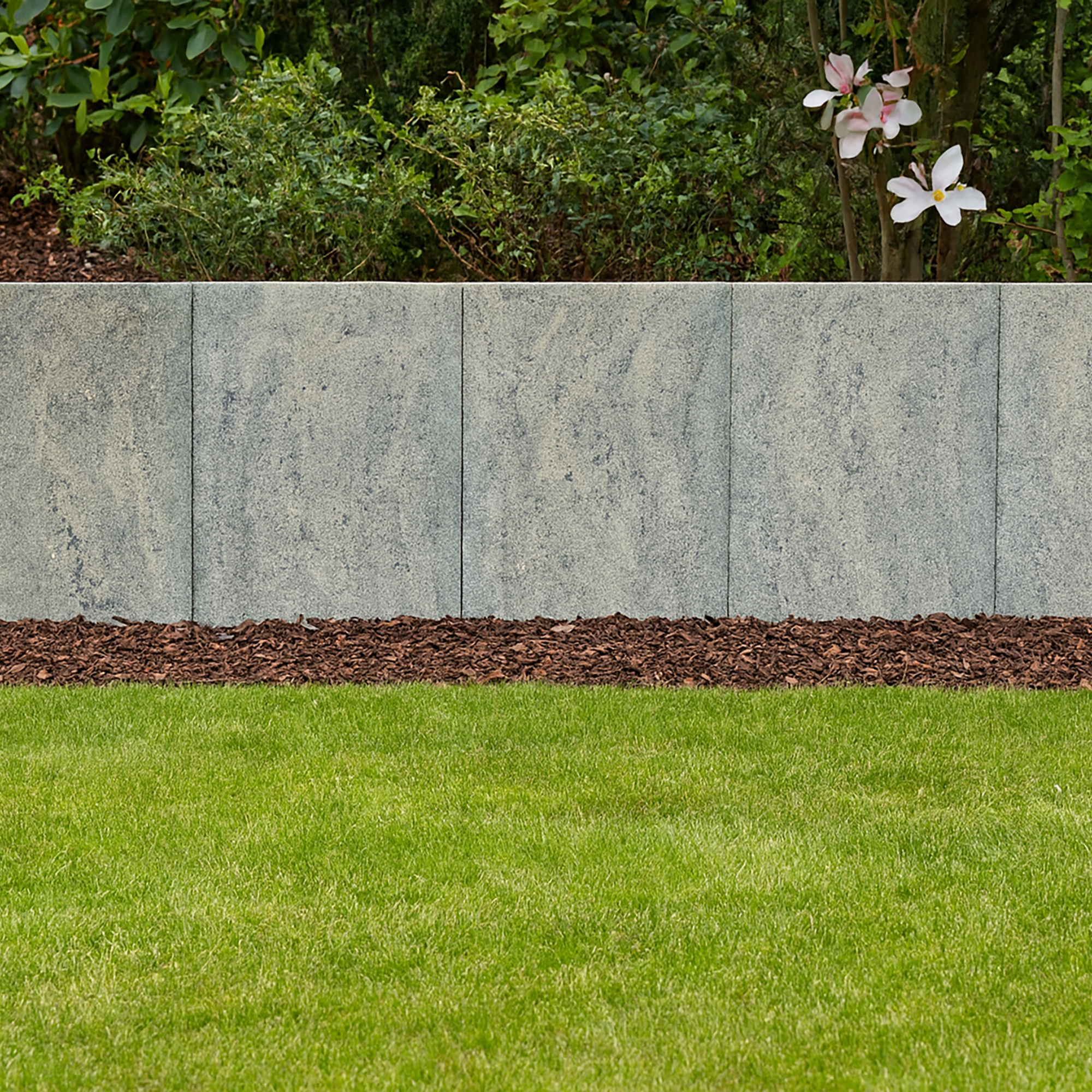 L-Stein Mini Beton weiß/schwarz 35 x 25 x 20 x 5 cm