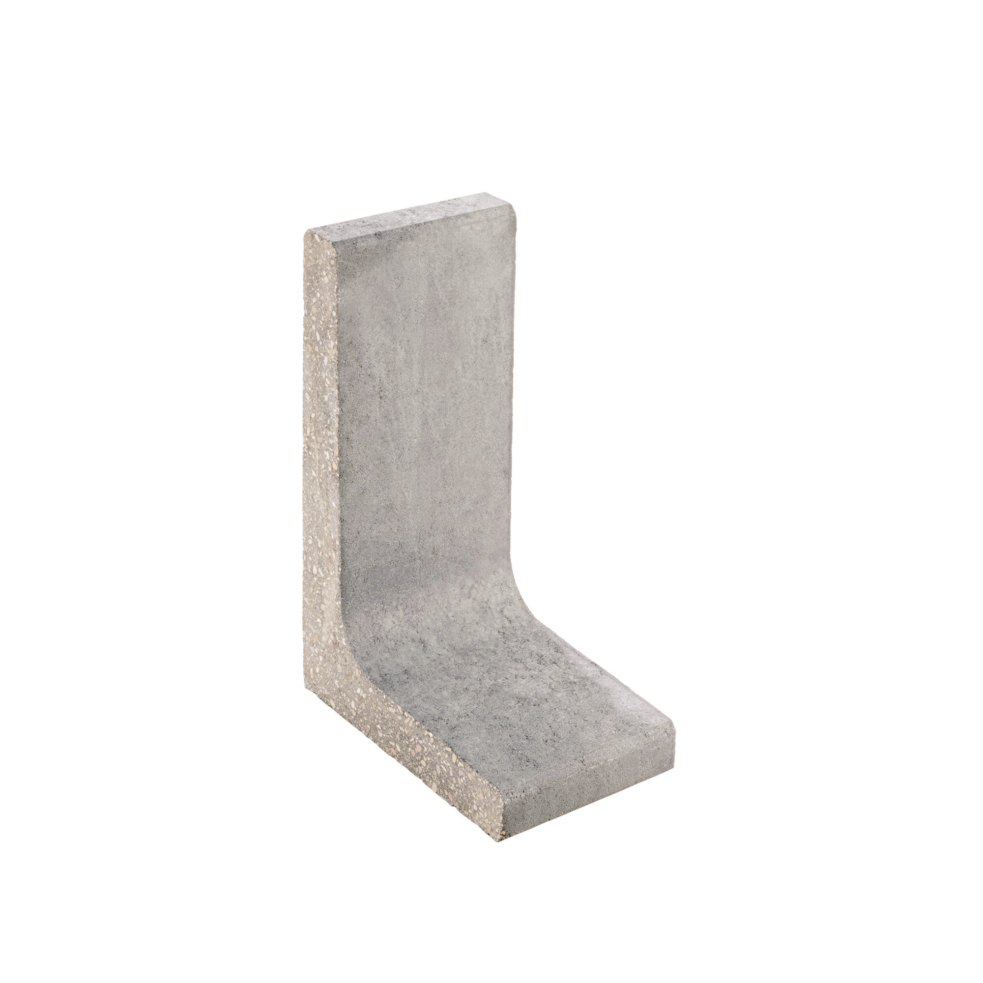 L-Stein schmal Beton grau 60 x 25 x 40 x 7 cm