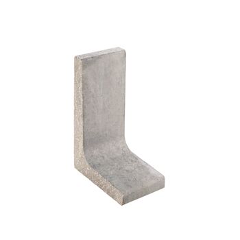 L-Stein schmal Beton grau 60 x 25 x 40 x 7 cm