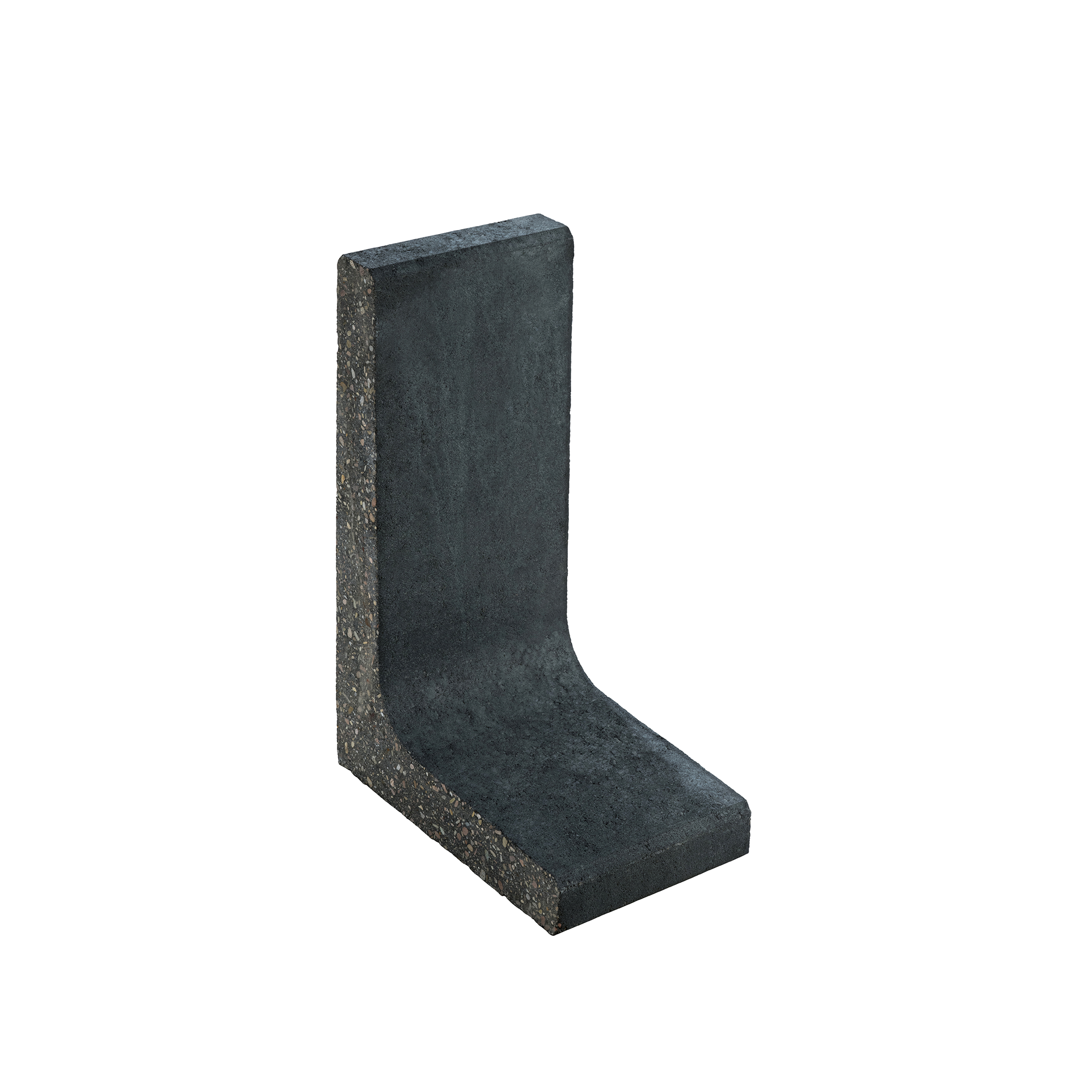L-Stein schmal Beton anthrazit 60 x 25 x 40 x 7 cm