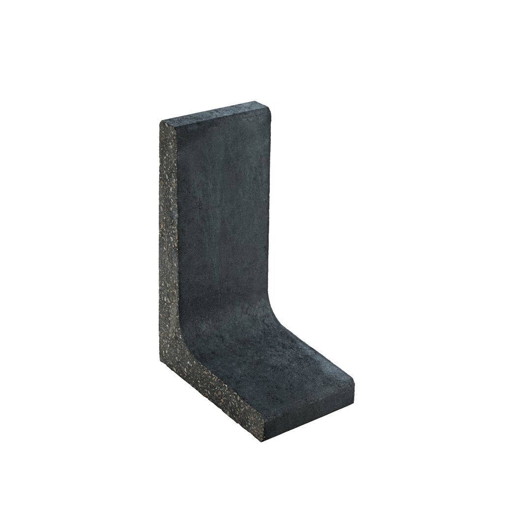 L-Stein schmal Beton anthrazit 60 x 25 x 40 x 7 cm