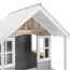 Spielhaus 'Valli 1' grau/weiß mit Rutsche 270 x 148 x 224 cm