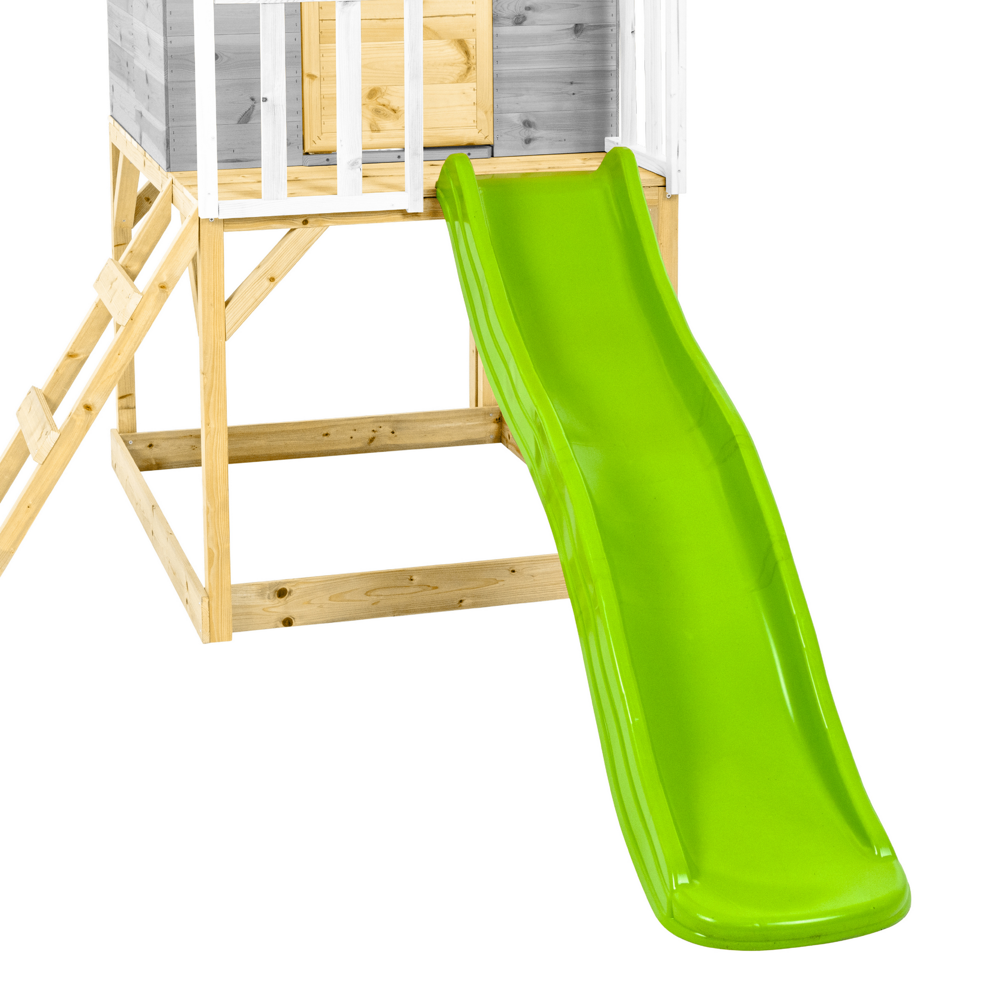 Spielhaus 'Valli 1' grau/weiß mit Rutsche 270 x 148 x 224 cm