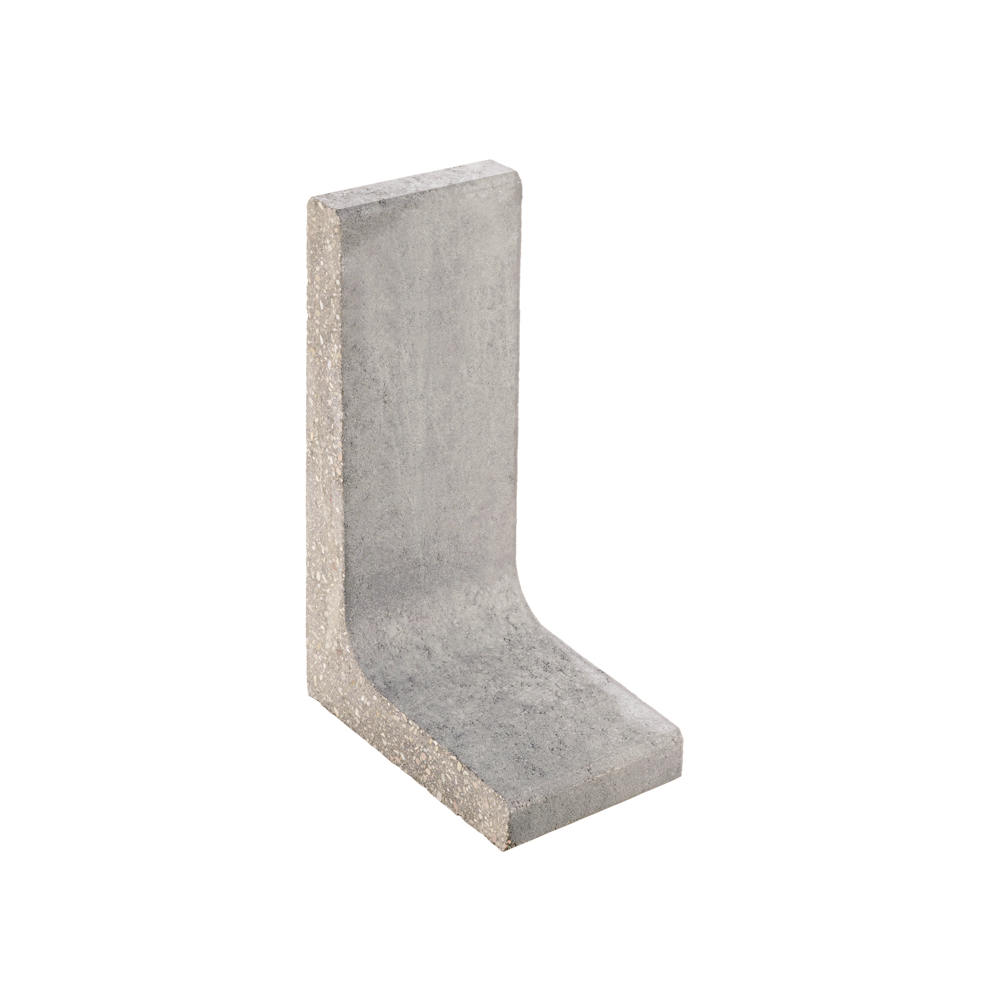 L-Stein schmal Beton grau 80 x 25 x 40 x 7 cm