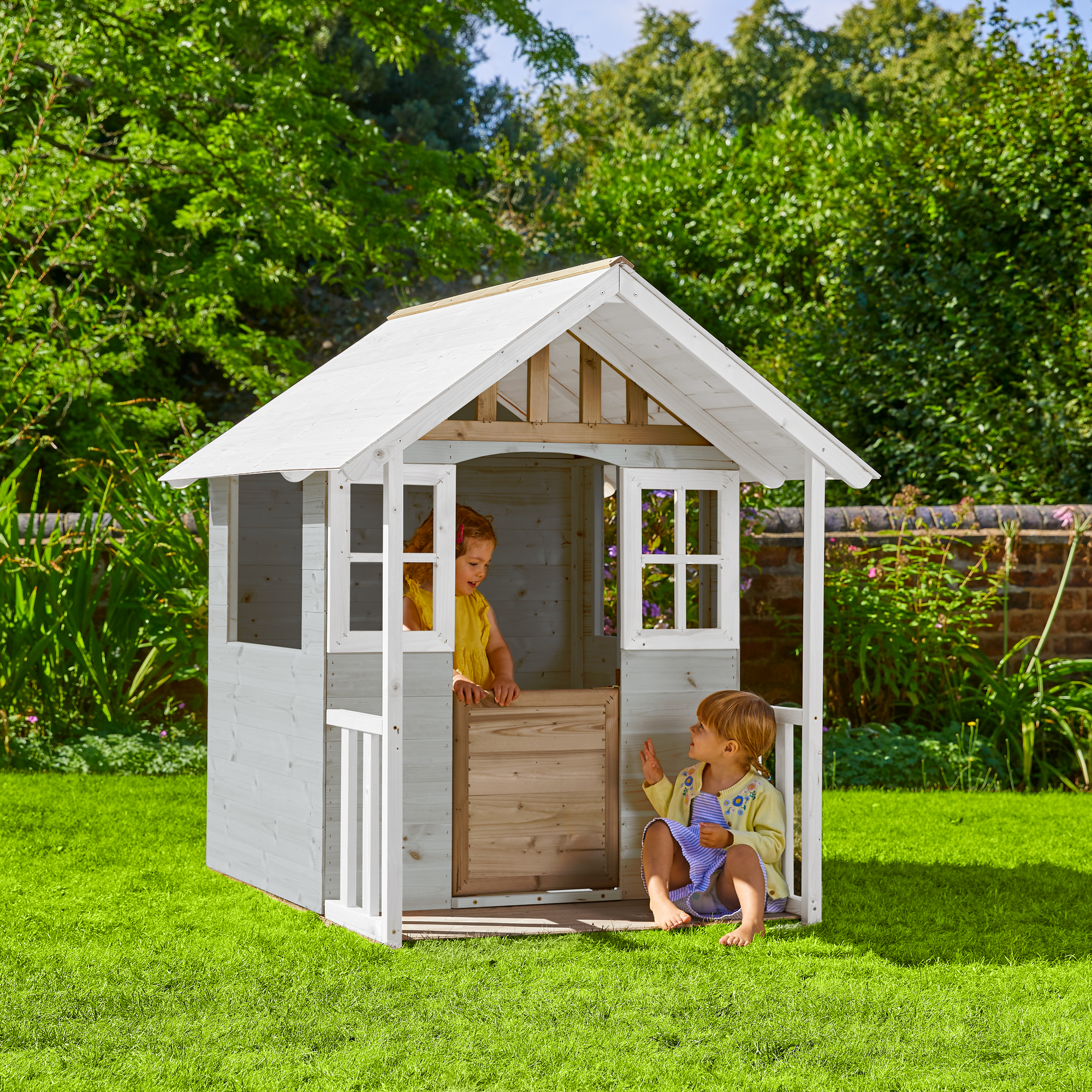 Spielhaus 'Valli' grau/weiß 137 x 121 x 140 cm