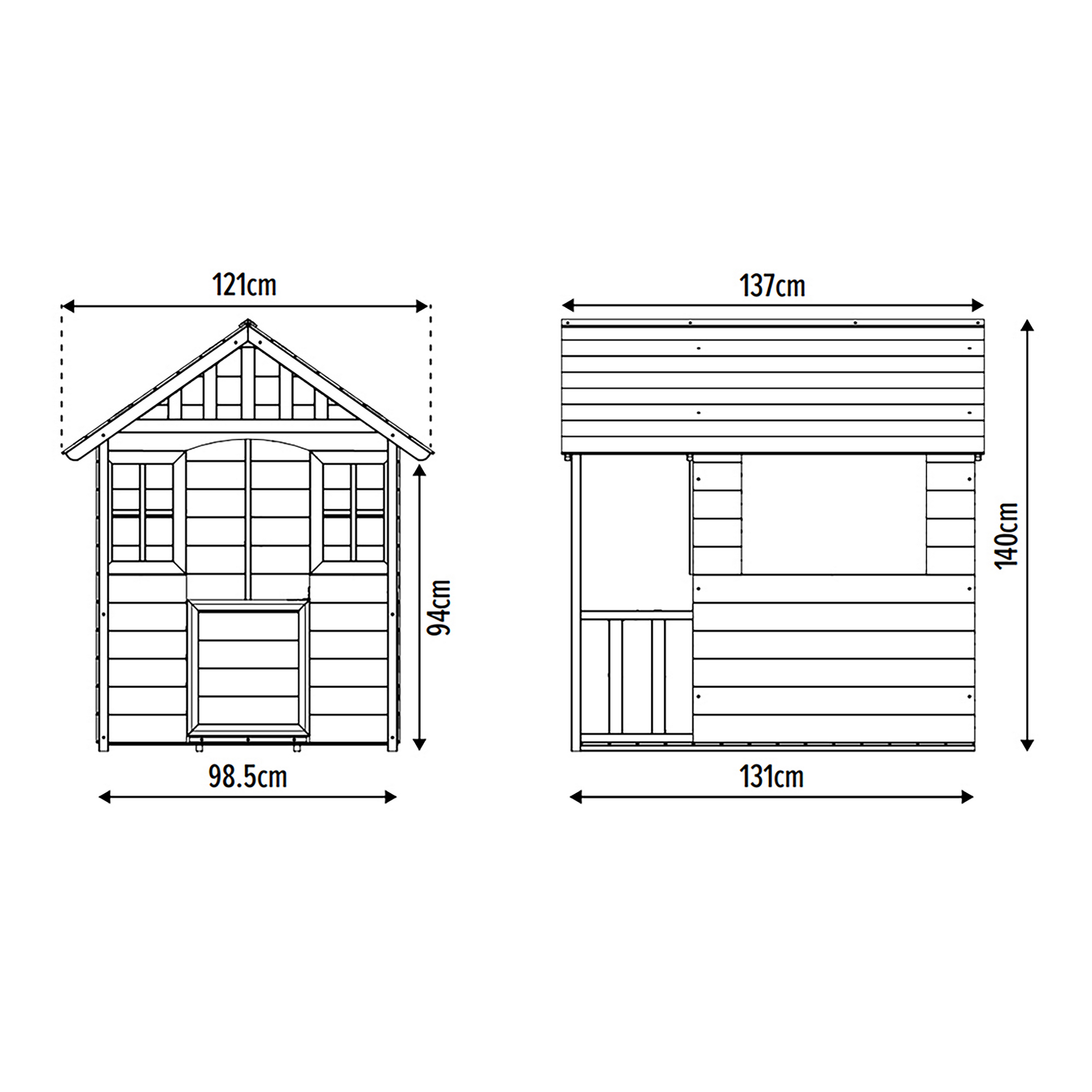 Spielhaus 'Valli' grau/weiß 137 x 121 x 140 cm