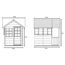 Spielhaus 'Lolla' naturfarben/rot 135 x 120 x 139 cm