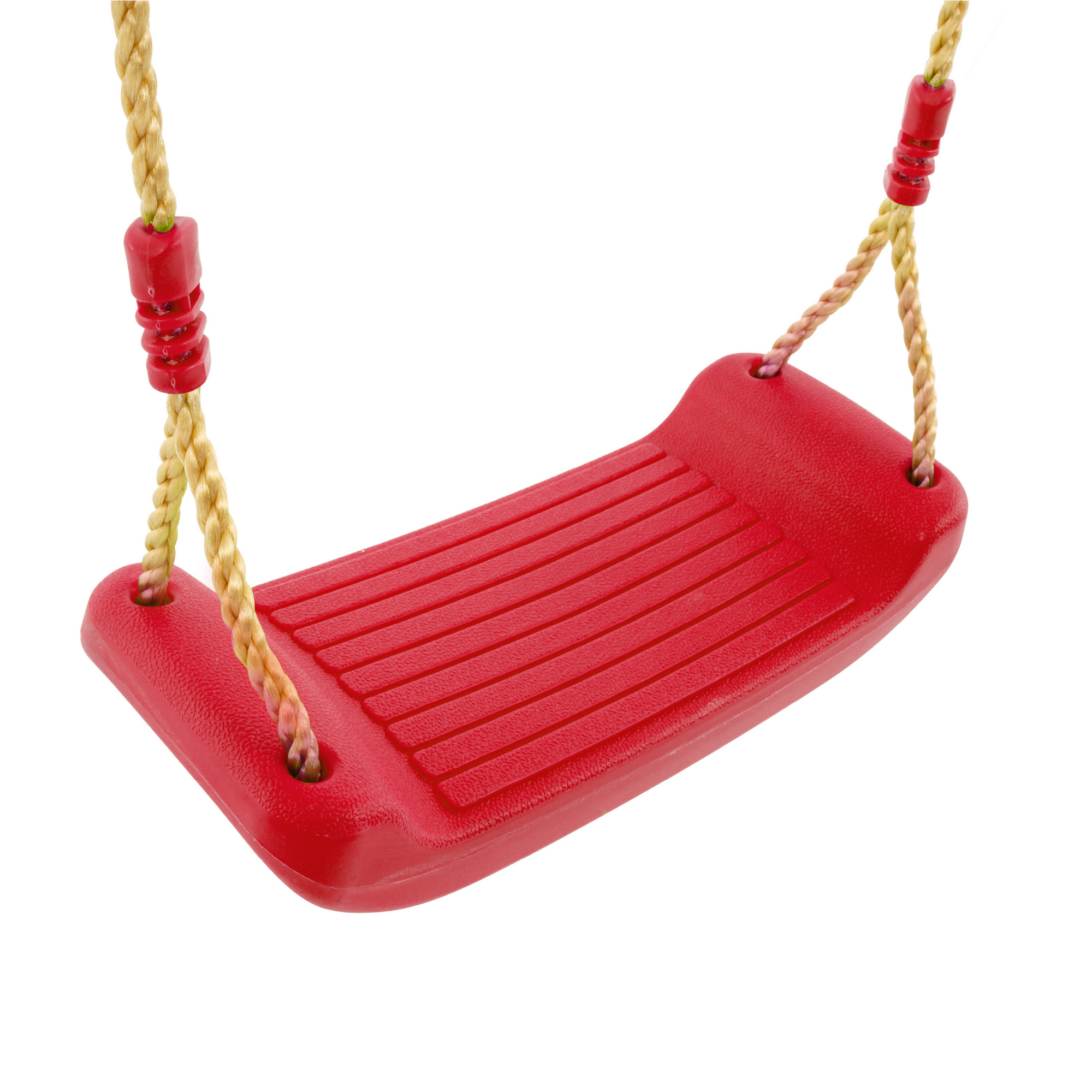 Spielhaus 'Lolla 2' naturfarben/rot mit Rutsche und Schaukel 352 x 280 x 224 cm