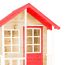 Spielhaus 'Lolla 3' naturfarben/rot mit Rutsche und Doppelschaukel 352 x 370 x 224 cm