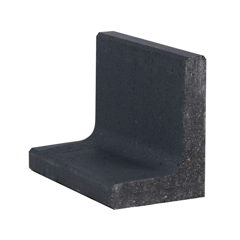 L-Stein Beton anthrazit 50 x 40 x 30 x 7 cm