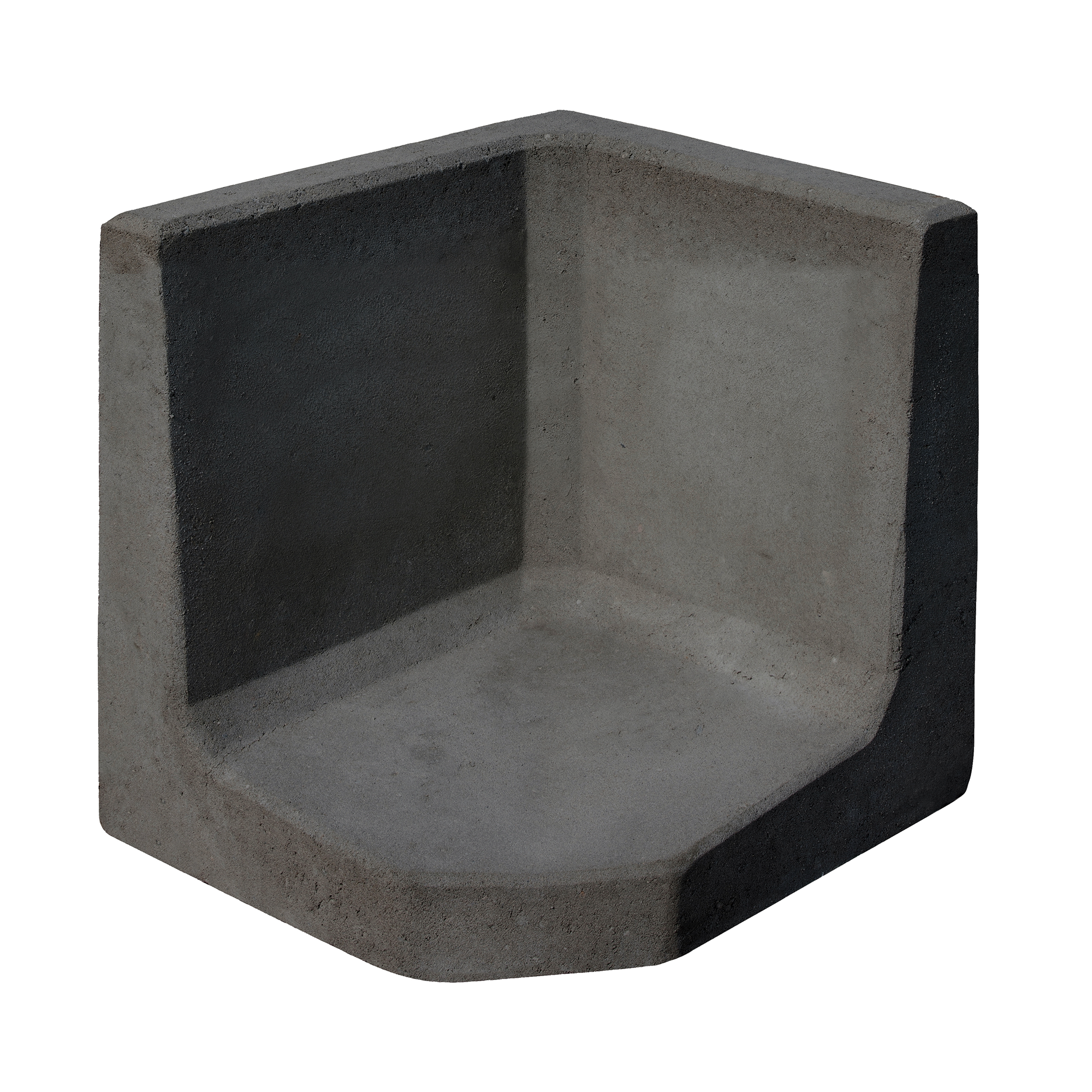 L-Stein-Ecke Beton anthrazit 40 x 50 x 50 x 7 cm