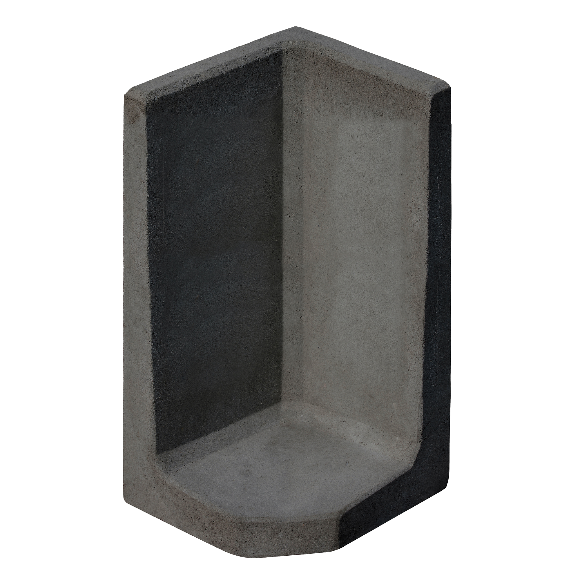L-Stein-Ecke Beton anthrazit 100 x 50 x 50 x 7 cm