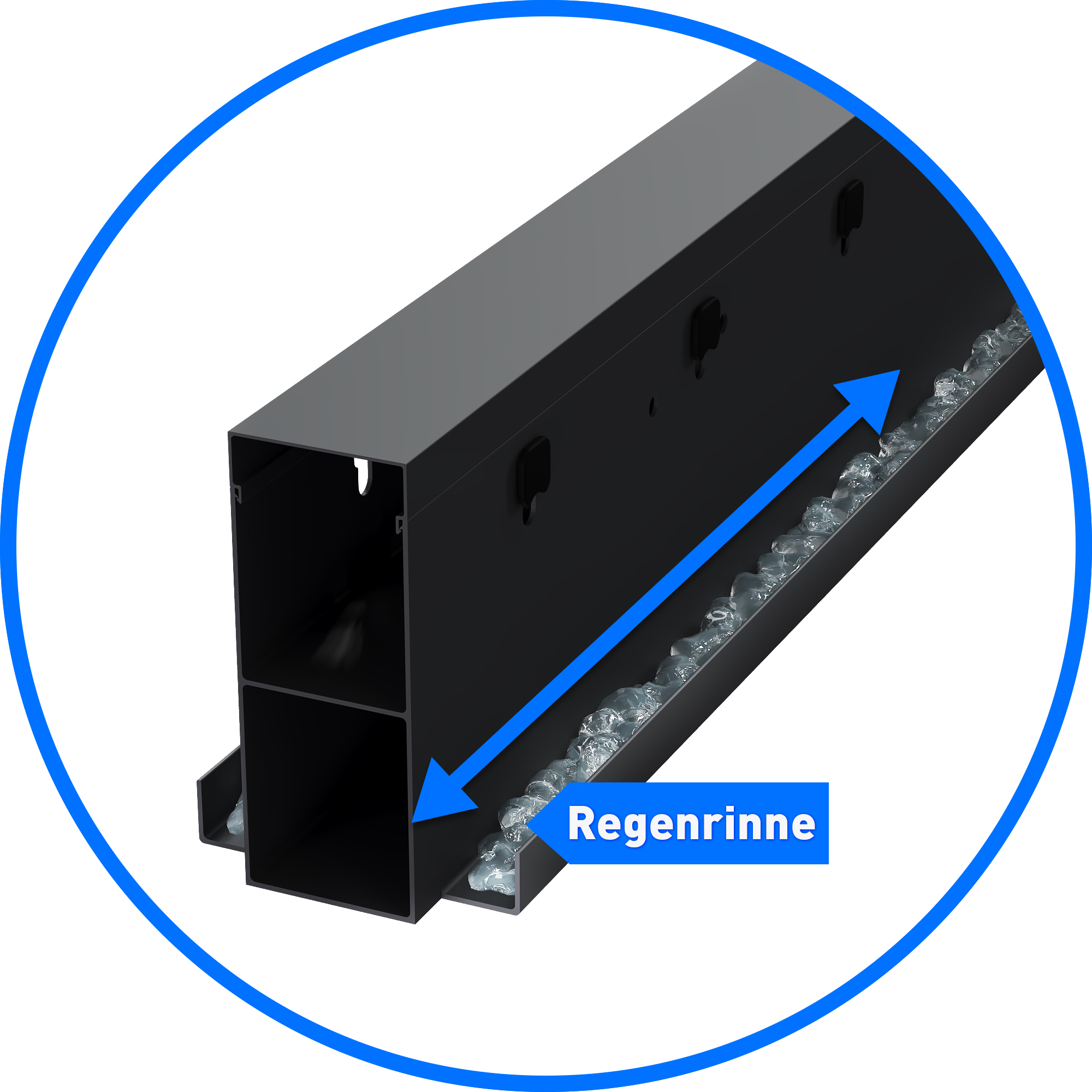 Pergola anthrazit 360 x 720 cm