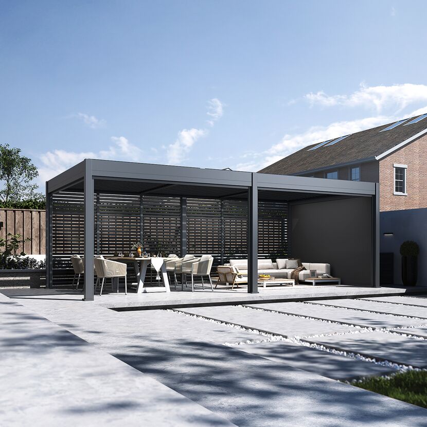 Pergola anthrazit 360 x 720 cm