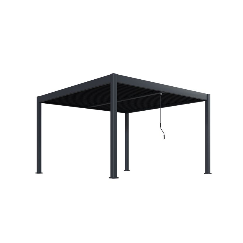 Pergola anthrazit 400 x 400 cm
